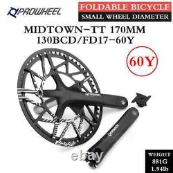 130BCD 170mm Crank 56Y 58Y 60Y Chainrings with BB Folding Bicycle Crank Set