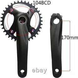 170mm Aluminum Mountain Bike Crankset with 38T Chainring Lightweight & Durable