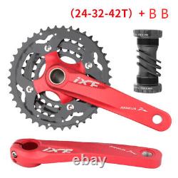 1 Set Bicycle Triple Speed Al Alloy Crankset 24-42T 170mm Chainring Chainwheel