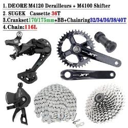 1x10 Speed Bike Derailleurs M4120 Shifter with Crank VG X10 Chain Flywheel