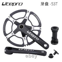 1x Litepro Al Alloy 170mm Crankset 130BCD 53T-58T Folding Bike Chainwheel Crank