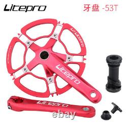 1x Litepro Al Alloy 170mm Crankset 130BCD 53T-58T Folding Bike Chainwheel Crank