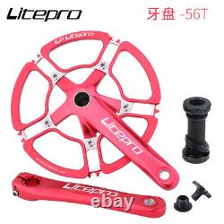 1x Litepro Al Alloy 170mm Crankset 130BCD 53T-58T Folding Bike Chainwheel Crank