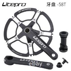 1x Litepro Al Alloy 170mm Crankset 130BCD 53T-58T Folding Bike Chainwheel Crank