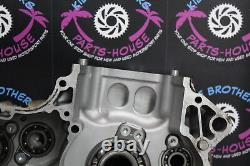 2014 kawasaki 09-15 kx450f LEFT RIGHT ENGINE CRANKCASE CRANK CASES CASE SET GOOD