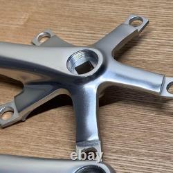 5 Arm Aluminum Crankset PCD130mm 165mm Length Silver Square Taper