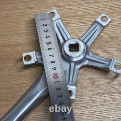 5 Arm Aluminum Crankset PCD130mm 165mm Length Silver Square Taper