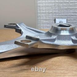 5 Arm Aluminum Crankset PCD130mm 165mm Length Silver Square Taper