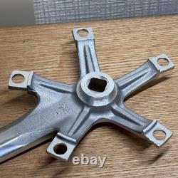 5 Arm Aluminum Crankset PCD130mm 165mm Length Silver Square Taper