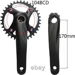 Aluminum 170mm Crank Arm Set with Rainbow Chainring Bolts 36T MTB Specialty