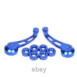 Aluminum set Universal Blue Car Billet Manual Door Window Winder Crank Handle