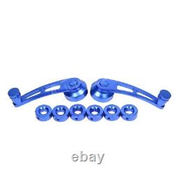 Aluminum set Universal Blue Car Billet Manual Door Window Winder Crank Handle