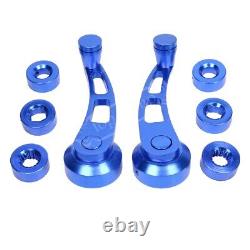 Aluminum set Universal Blue Car Billet Manual Door Window Winder Crank Handle