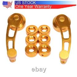 Aluminum set Universal Gold Car Billet Manual Door Window Winder Crank Handle