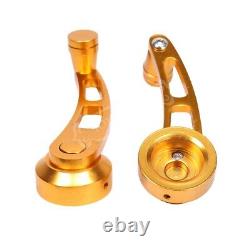 Aluminum set Universal Gold Car Billet Manual Door Window Winder Crank Handle