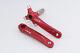 Bicycle Crank Set With Bottom Bracket, Red Aluminum, 170mm Arm Length, Used
