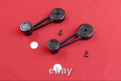 Black Billet Aluminum Door Window Crank Set. Ford Mustang / Bronco / Truck