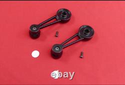 Black Billet Aluminum Door Window Crank Set. Ford Mustang / Bronco / Truck