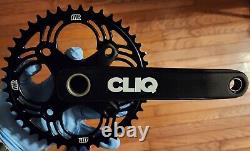 Black CLIQ Weaponz BMX Crankset 180mm w BB & New Rare MICHRAM 44t Chainring