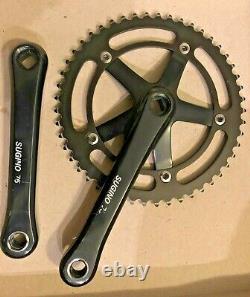 Black Sugino 75 Track Crank Set 167.5mm Arms 49T Mighty Competition Chainring