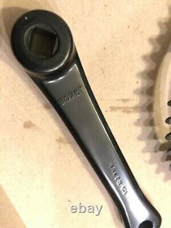 Black Sugino 75 Track Crank Set 167.5mm Arms 49T Mighty Competition Chainring