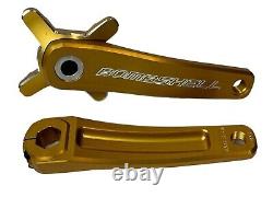 Bombshell Ratchet 2-Piece BMX Crankset 170mm Gold 7075 aluminum 24 mm shaft