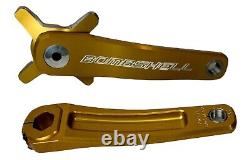 Bombshell Ratchet 2-Piece BMX Crankset 175mm Gold 7075 aluminum 24 mm shaft