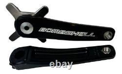 Bombshell Ratchet 2-Piece BMX Crankset 180mm Black 7075 aluminum 24 mm shaft