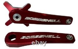 Bombshell Ratchet 2-Piece BMX Crankset 180mm Red 7075 aluminum 24 mm shaft