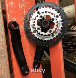 Bontrager Crank set ISIS Mountain Bike 175mm 44/32/22 Taper Black aluminum