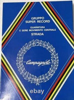 CAMPAGNOLO SUPER RECORD Crank 165mm + Chain Ring 53x42T BB Set Unused NOS