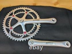 Campagnolo Record alloy 10 speed 53/39 crank set silver