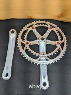 Campagnolo Record alloy 10 speed 53/39 crank set silver