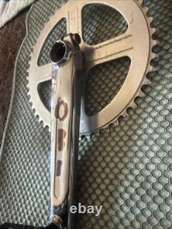 Chrome REDLINE FLIGHT BMX Cranks 180mm Redline 47t chainring Pedals BMX Parts
