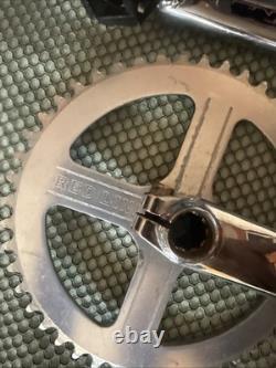 Chrome REDLINE FLIGHT BMX Cranks 180mm Redline 47t chainring Pedals BMX Parts