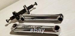 Chrome Torker 175 3 piece crank set 1990s old school BMX nice chrome 10 spline