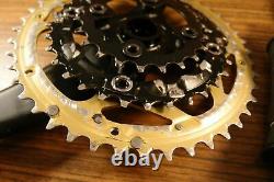 Crankset Shimano Deore LX Mega Drive Train Gold Edition FC-M570 + bottom bracket