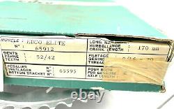 EDCO ELITE 170mm 130 BCD 53/42T SQUARE TAPER CRANK SET NOS WITH BB