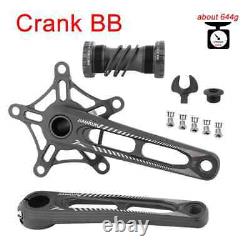 Folding Bicycle Crank Set BCD130 Hollow Crankset Chain Ring 52/53/56/58T Crank