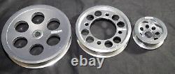 For 93-97 Toyota Supra 2JZGTE JZA80 3.0L Aluminum White Crank Pulley Set