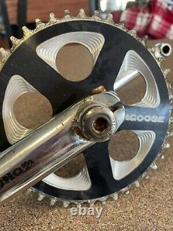 GT BMX/ Mongoose Team Issue/3pc bmx crank set Used COMPLETE + Alluminum Sprocket