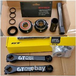 GT Power Series Cranks 175mm Silver FREE GT 22mm American BB old school bmx NIB