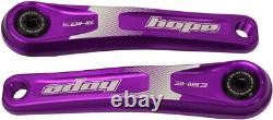 Hope Ebike Crank Arm Set 165mm, ISIS, Specialized Offset, Purple