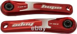 Hope Ebike Crank Arm Set 165mm, ISIS, Specialized Offset, Red