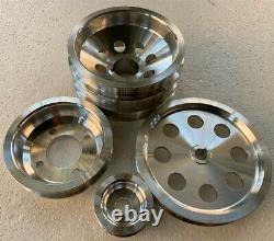 Lightweight crank pulley set for 86-92 Toyota supra 7MGTE 7M-GTE 4PCS