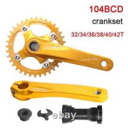 MTB Bike Crank Set Bicycle Crank Integrated 104BCD Connecting Rod 170mm 32-42T