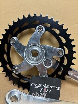 NOS 90's DOTEK 165mm Square Taper Bmx Alloy Crank Set 43T For GT Power Series SE