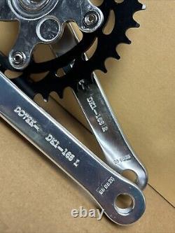 NOS 90's DOTEK 165mm Square Taper Bmx Alloy Crank Set 43T For GT Power Series SE