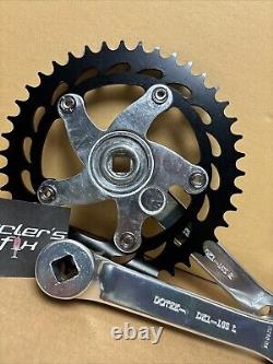 NOS 90's DOTEK 165mm Square Taper Bmx Alloy Crank Set 43T For GT Power Series SE
