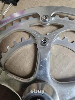 NOS Vintage TAKAGI Tourney ST Crankset, 1982, 170mm arms, withdust covers